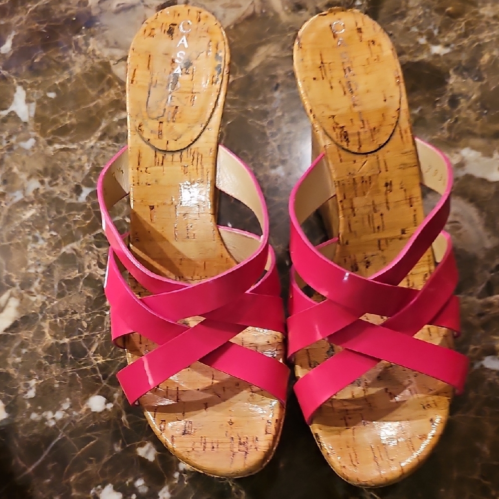 Casadei Cork, Wedge Lightweight heels size 7.5